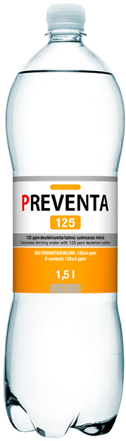 Preventa 125 ppm deutériumtartalmú szénsavmentes víz 1,5L'