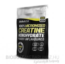 BioTech USA 100% Creatine Monohydrate 500 g zacskós