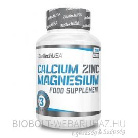 BioTech USA Calcium Zinc Magnesium tabletta 100 db