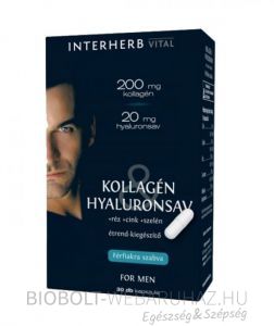 Interherb Kollagén Hyaluronsav Man kapszula 30db