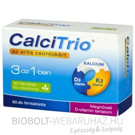 CalciTrio 3in1 Kalcium K2-vitamin D3-Vitamin tabletta 60db