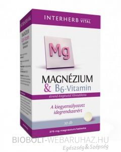 Interherb Magnézium +B6-vitamin tabletta 30db