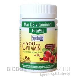 Jutavit C-vitamin 500mg tabletta + D3 csipkebogyóval 45db