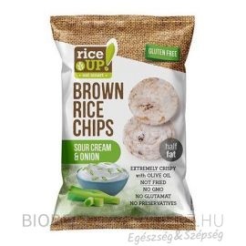 Rice Up Gluténmentes hagymás-tejfölös rizs chips 60g