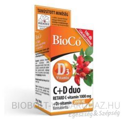 Bioco C+D Duo retard c-vitamin 1000 mg + D3-vitamin 2000NE filmtabletta 100db