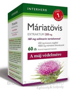 Interherb Napi1 máriatövis extraktum 200 mg kapszula 60db
