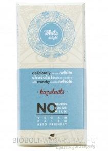 Health Market White Delight Gluténmentes fehér tábla egész mogyoróval édesítőszerrel 80g