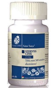 Natur Tanya Szerves Cink 25mg tabletta 60db