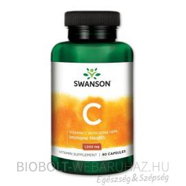 Swanson C-vitamin 1000mg és csipkebogyó kapszula 90db
