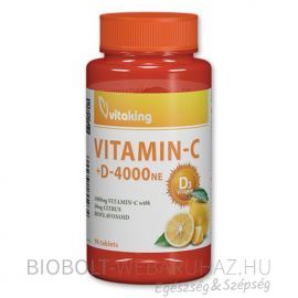 Vitaking C-1000mg + D3 4000NE vitamin tabletta 90db