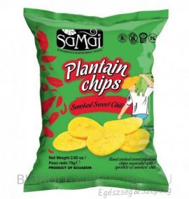 Samai Gluténmentes Plantain Főzőbanán chips édes chili 75g