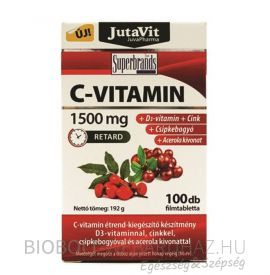 Jutavit C-vitamin 1500mg+D3+acerola tabletta 100db