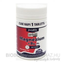 Jutavit Magnézium + B6 + D3 vitamin tabletta 50db