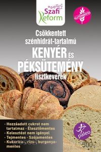 Szafi Reform Csökkentett Szénhidrát-tartalmú paleo kenyér és péksütemény lisztkeverék 500g