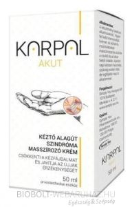 Karpal akut kéztő alagút szindróma masszírozó krém 50ml