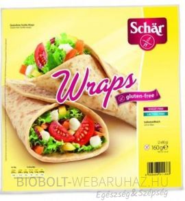 Schar gluténmentes Wraps tortilla tekercs 2x80g