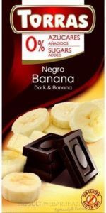 Torras Hozzáadott cukor nélkül Banános Étcsokoládé 75g