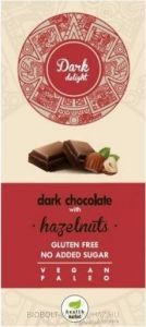 Health Market Dark Delight étcsokoládé mogyorós 80g 