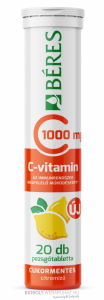 Béres C vitamin 1000mg pezsgőtabletta cukormentes citrom ízű 20db