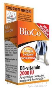BioCo D3-vitamin 2000NE tabletta 100db