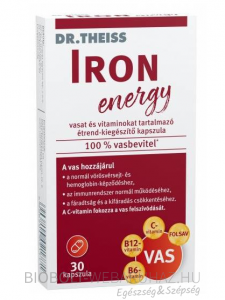 Dr Theiss Iron energy vasat és vitaminokat tartalmazó kapszula 30 db