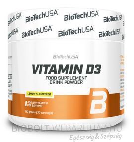 BioTechUSA Vitamin D3 por citrom ízű 150g