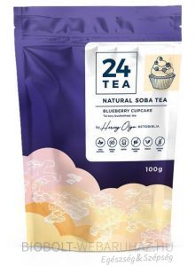 24tea Natural Soba Blueberry Cupcake tea Áfonyás muffin hajdina tea 100g