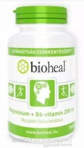Bioheal Magnézium+b6 vitamin tabletta szerves nyújtott hatású 70db
