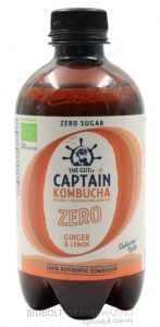 Captain Bio Kombucha ZERO Élőflorás ital gyömbér-citromos 400ml*