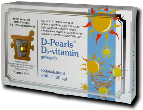 D-Pearls 1500 D3 vitamin gyöngyök 80 db