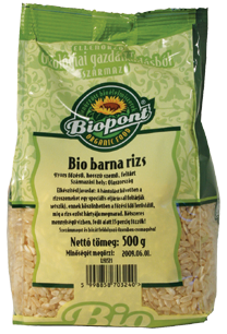 Biopont Bio Barna Rizs hosszú szemű gyors főzésű 500g