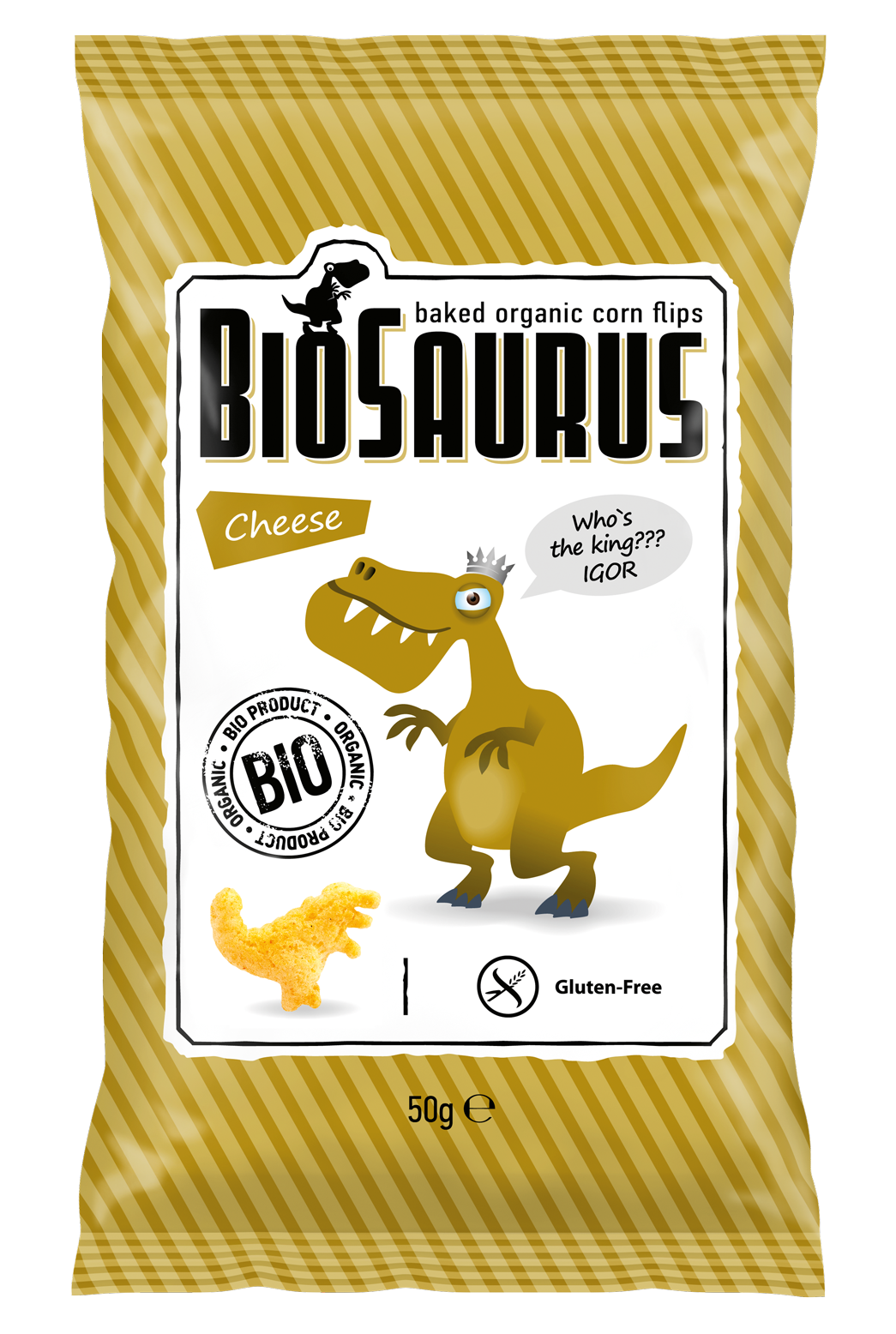 Biopont BioSaurus Igor Bio Kukoricás snack sajtos 50g
