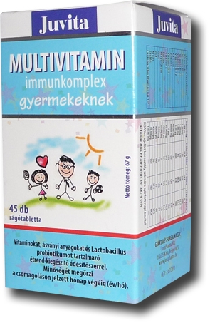 Jutavit Multivitamin immunkomplex gyermekeknek rágótabletta 45db