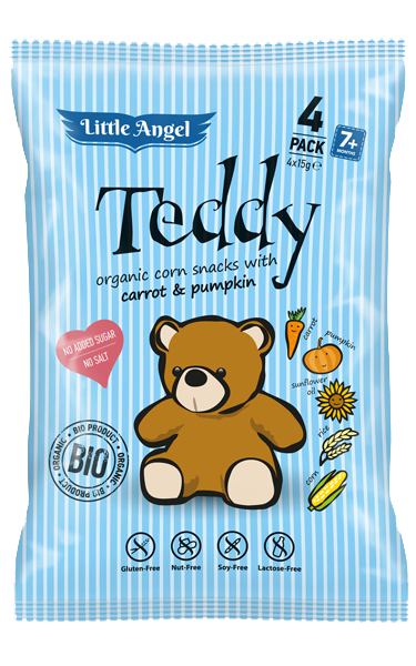 Biopont Bio kukoricás snack Teddy 4x15g